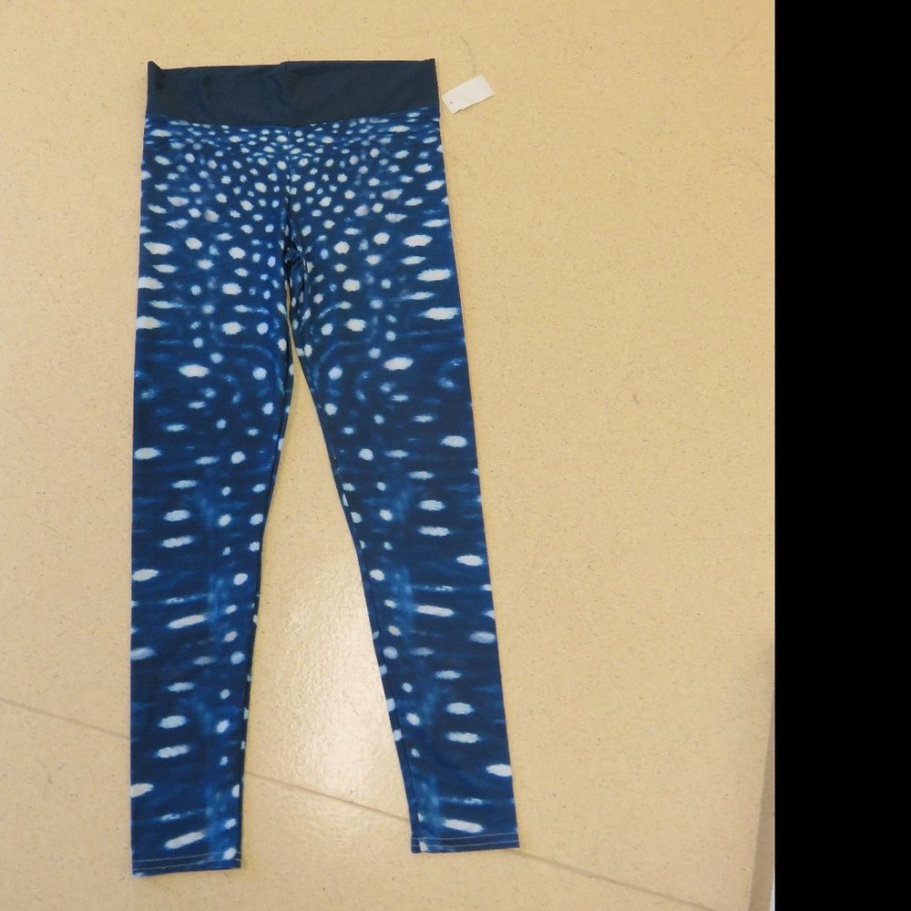 BLUE/GREY CLOUD PRINT LEGGINGS / MEDIUM /LIKE NEW - Picture 1 of 3
